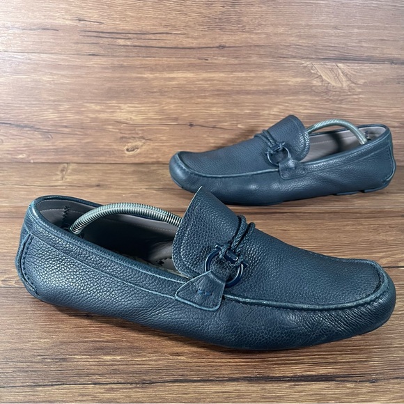 Salvatore Ferragamo Front 4‎ Driving Shoe leather loafers Blue Men’s Size 10.5E main image 4